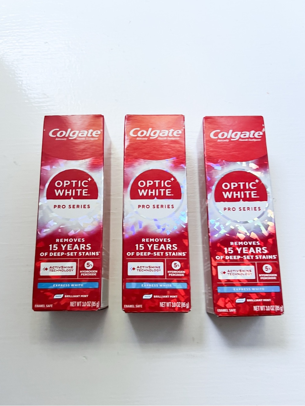 New Colgate Optic White Pro series bundle of 3-mint